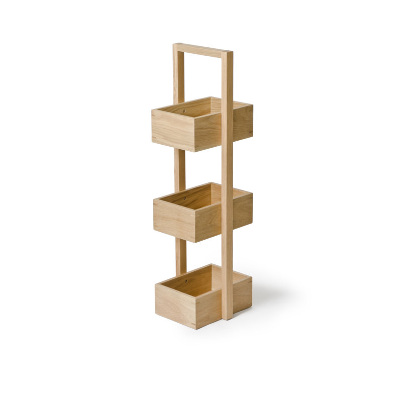 Belinda Shower Caddy, Natural Oak
