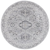 Oriental Area Rug in Grey / Dark Grey