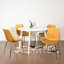 Contemporary Dining Set, Round Dining Table with 4 Chairs-1588086945-1588086947