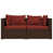 Coussin rouge cannelle / structure brune est en rupture de stock