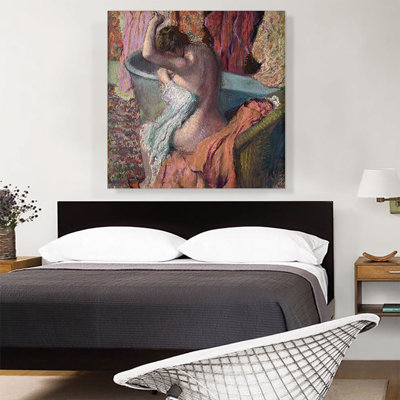 «Sather Bather Drying Herself» par Edgar Degas - peinture sur toile tendue