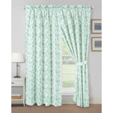 Elder Printed Floral Window Curtain Set