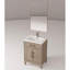 Ensemble de meuble-lavabo en chêne gris avec comptoir en acrylique l 24 po x P 18 po Miroir 24 dessus, inclus