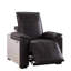 Fauteuil inclinable électrique Nernoss, cuir brun foncé et aluminium
