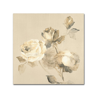 « rose fleurers crop », reproduction sur toile tendue