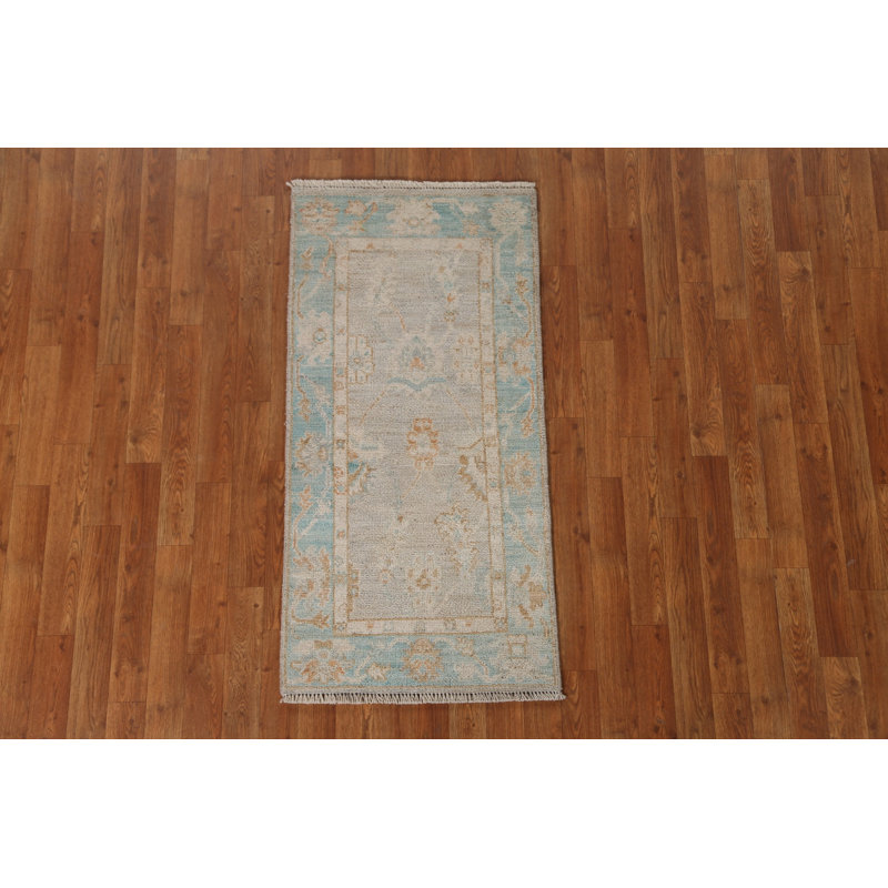 Tapis turc Oushak en laine noué à la main 2X4