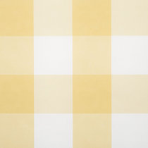Checkered Yellow Plaid Fabric, Wallpaper and Home Decor