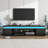 83" TV Stand/Media Console For Tvs Up To 95" With Power Outlets, USB Ports And LED Light Strips