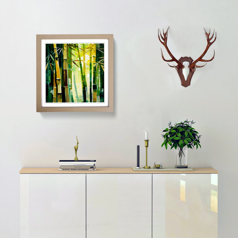 Single Picture Frame Print on Wood, Oak