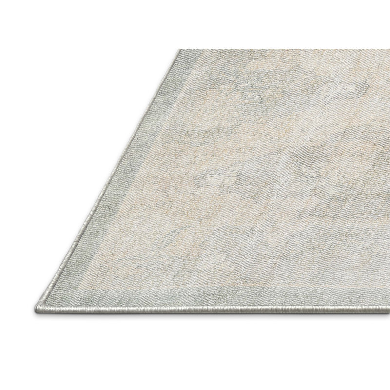 Tapis oriental beige / vert, Rectangle 5 pi x 7 pi