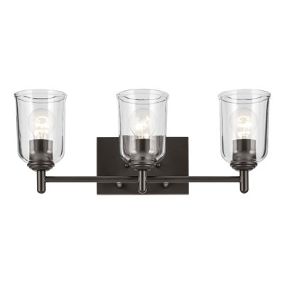 21" 3-Light Vanity Light with Clear Glass