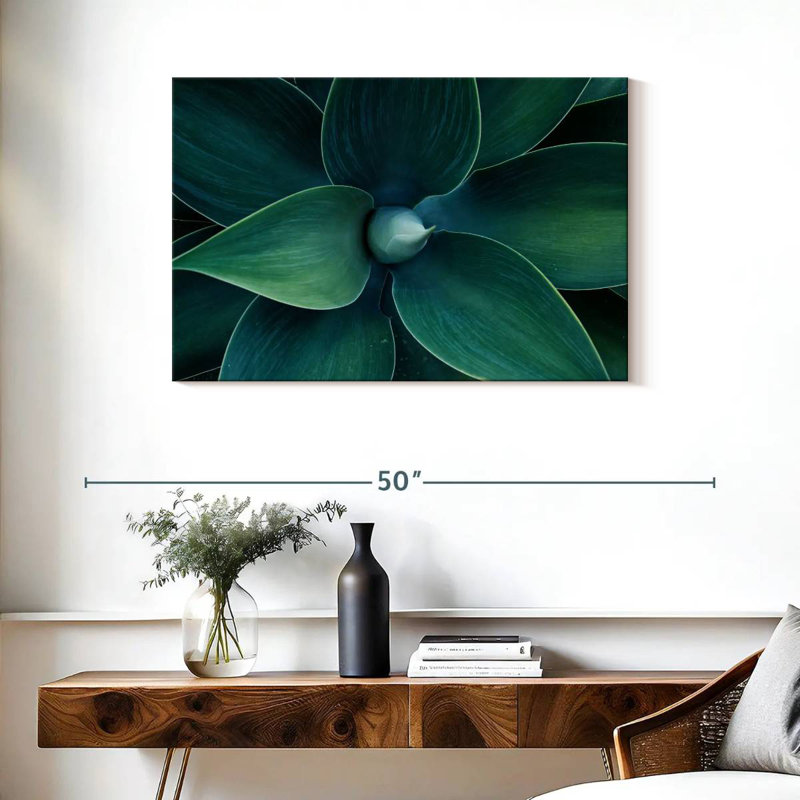Feuilles vertes zen, H 24 po x l 36 po
