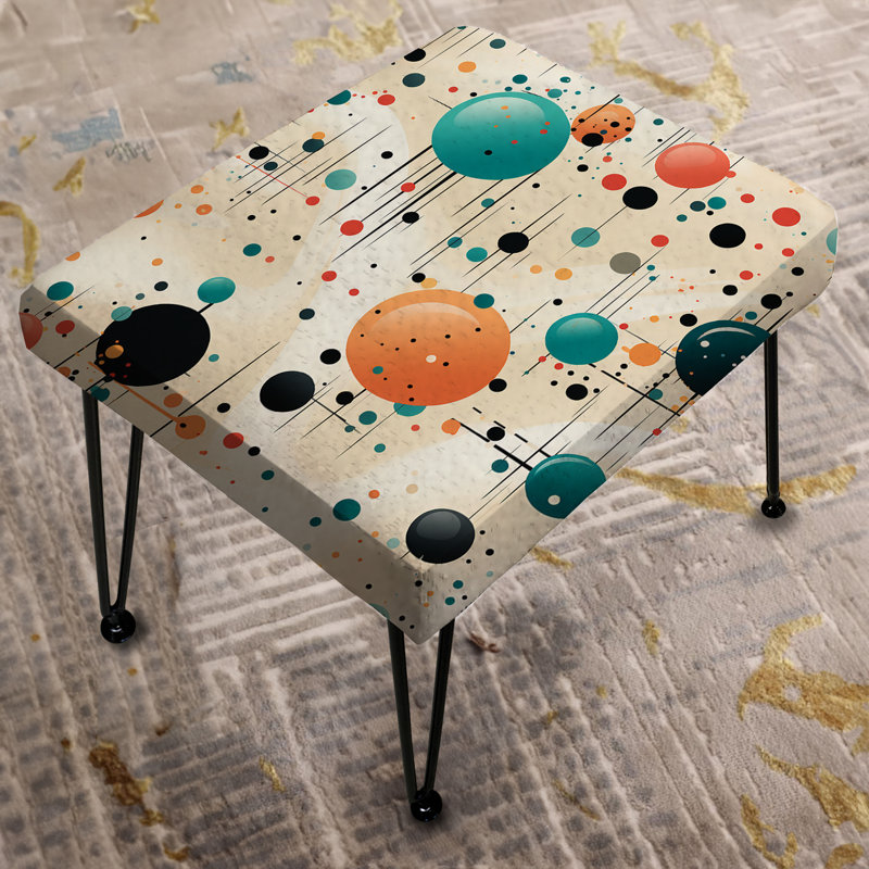 Futuristic Fusion Polka Dots Pattern - Polka Dots Rectangle Ottoman