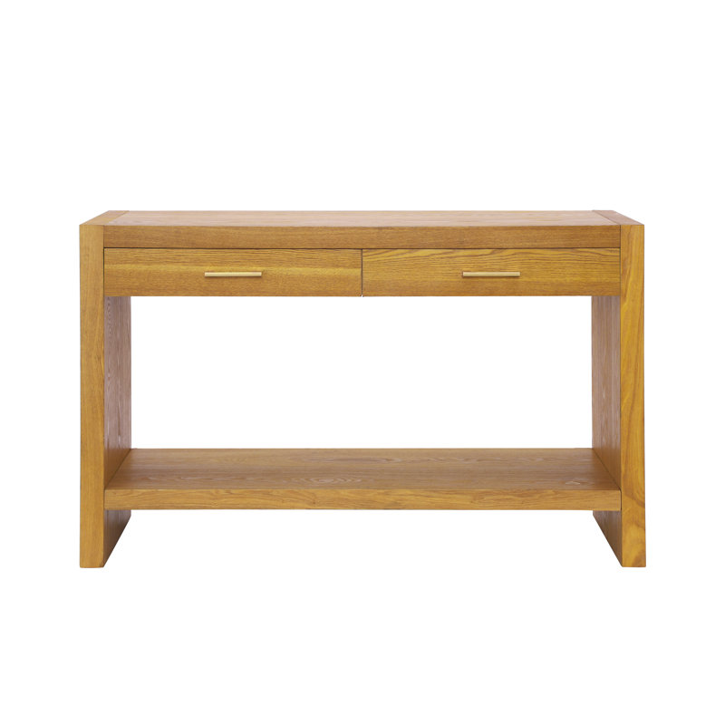 Console en bois avec rangement Rowen, Brun