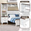 Lit plateforme en bois de pin massif avec table de chevet tout-en-un 2 et tablette de rangement pour appartement-1195546156