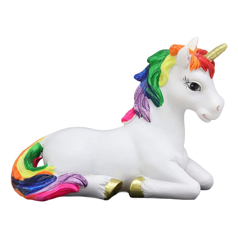 Figurine licorne bascule amish en arc-en-ciel magnifique majestic Glenbrook