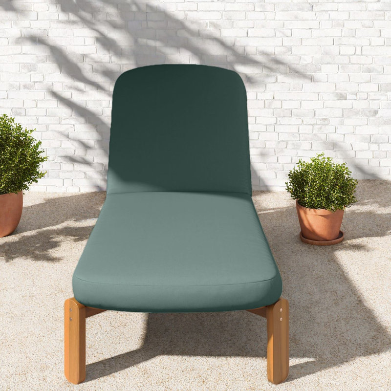 Chaise de patio réglable en bois d'acacia