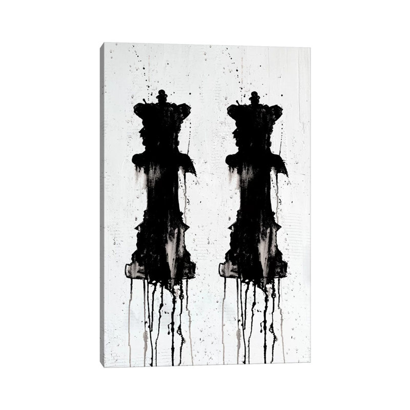 Deux reines par Kent Youngstrom - reproduction d'art, H 18 po x l 12 po x 1,5 po, Toile tendue