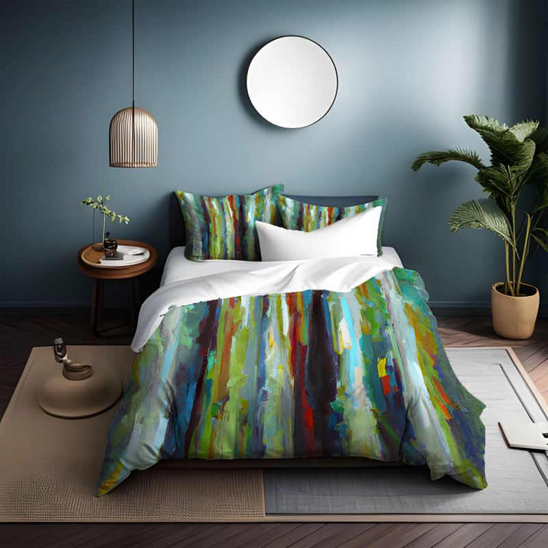 Ensemble de housse pour couette, Abstrait 1, Housse de couette pour très grand lit et 2 très