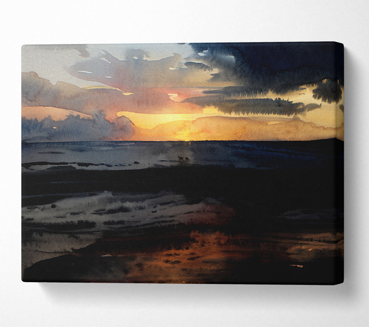 House of Hampton Ocean Sunset Clouds - Wrapped Canvas Art Prints ...