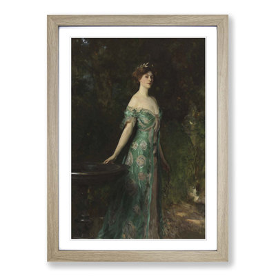 Portrait of Millicent Leveson by John Singer Sargent - Framed Print