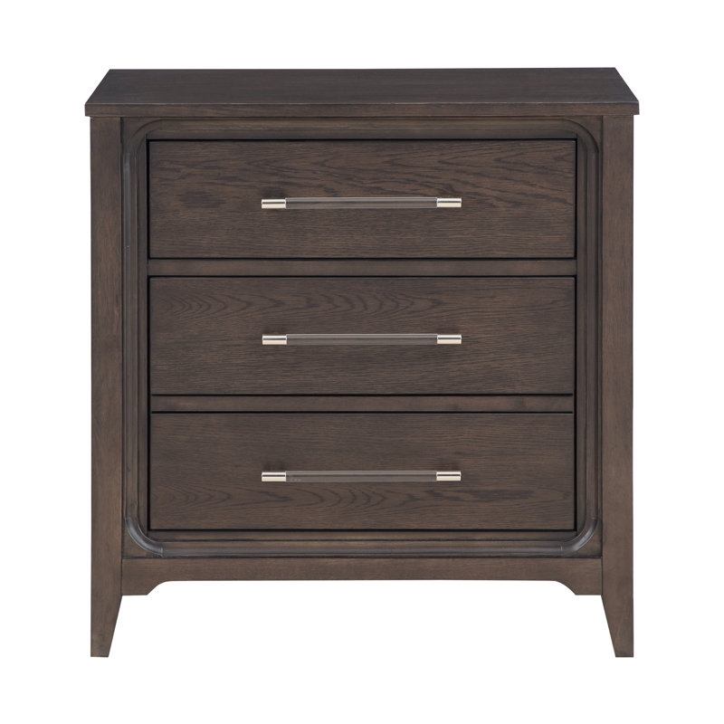 26.75" Two Drawer Nightstand, Expresso