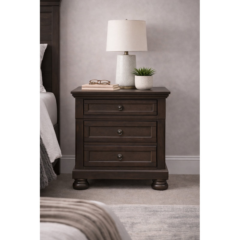 Dianna 28'' W Nightstand, Brown Mix