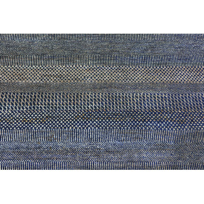 Hand-Knotted High-Quality Blue and Gold Area Rug