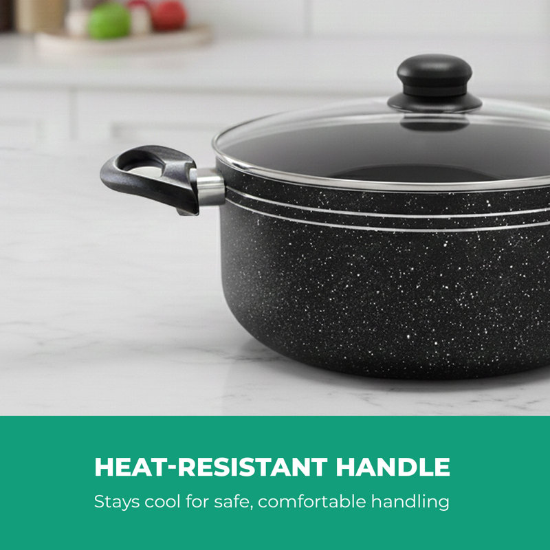 ROYALFORD Non-Stick Aluminum Round Dutch Oven, 4.2 L