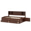 Wooden Captain Bed With Built-In Storage Shelves,Drawers And Cabinets