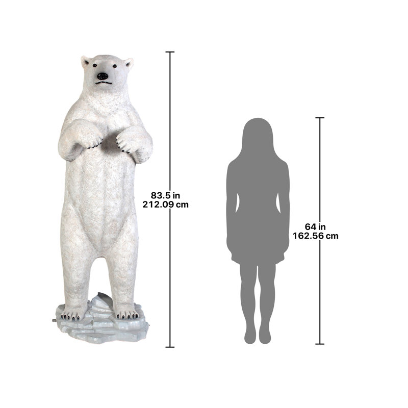 Grande statue de jardin ours polaire arctique