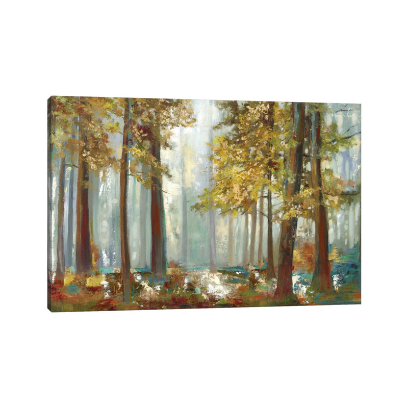 Upon The Leaves by Allison Pearce - Painting on Canvas, Wrapped Canvas, 30.48 cm H x 45.72 cm W