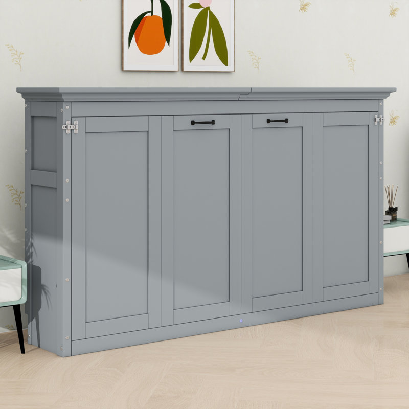 Lit escamotable pliable avec armoire peu encombrante