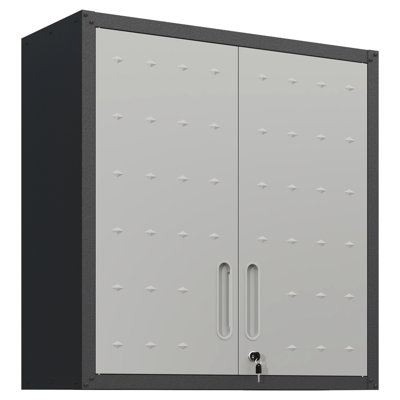 Armoire en métal avec serrure et tablette réglable pour un garage bien rangé