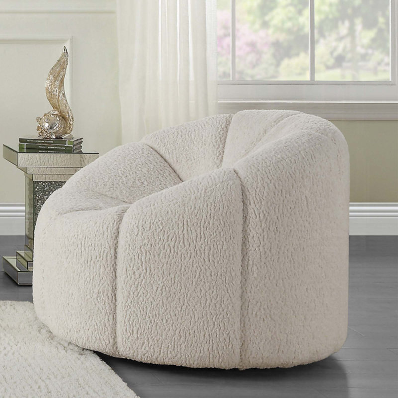 Fauteuil demi-tonneau en velours 38 po Dituri