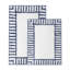 Inaya Modern Striped Plush Tufted Shag Machine Washable Bath Rugs, Set Of 2-110091918-110091919