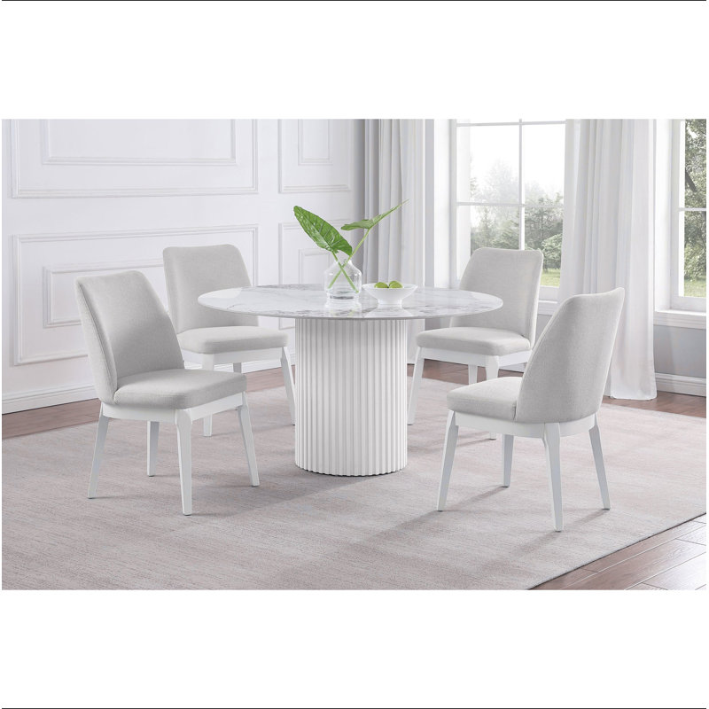 Chaise d'appoint rembourrée beige Rupert (ensemble de 2)