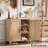 Sideboard Buffet Cabinet With Storage, 31.5" Arc-Shaped Credenza With 2 Doors & Adjustable Shelves, Mid Century Modern Coffee Bar Cabinet For Kitchen, Living Room, Entryway-54099599-64397794