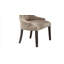 Ensemble de chaises d'appoint en lin beige et espresso vieilli (ensemble de 2)