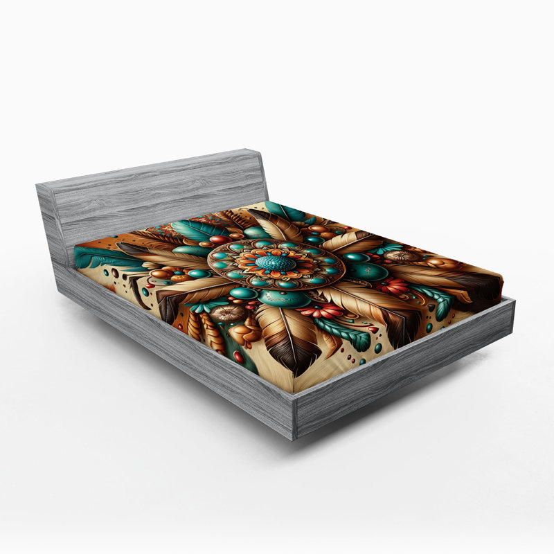 Microfiber Floral Fitted Sheet, California King Fitted Sheet