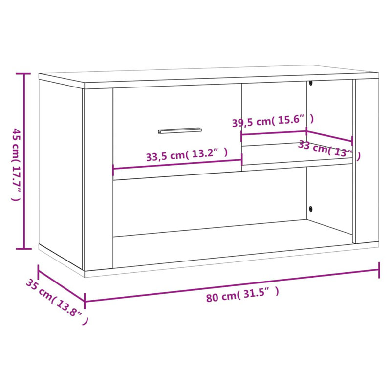 4 Pair Shoe Rack, High Gloss White