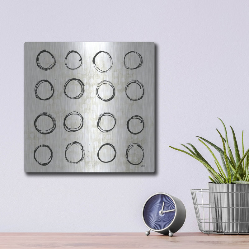 «Eclipse 3 Neutral» par Melissa Averinos, art mural en métal, H 12 po x l 12 po
