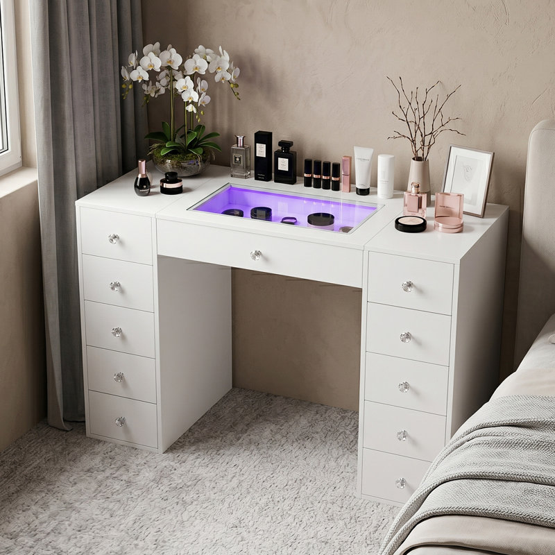 Meuble-lavabo 51 po avec lumières DEL RVB
