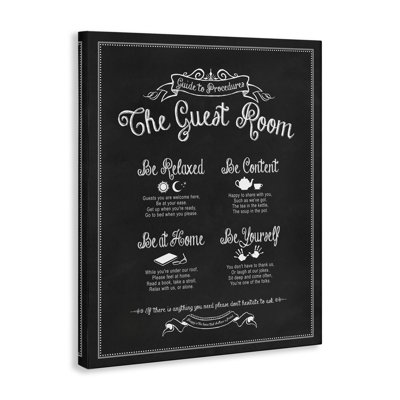 The Guest Room Guide by Lettered and Lined - Textual Art Print on Canvas