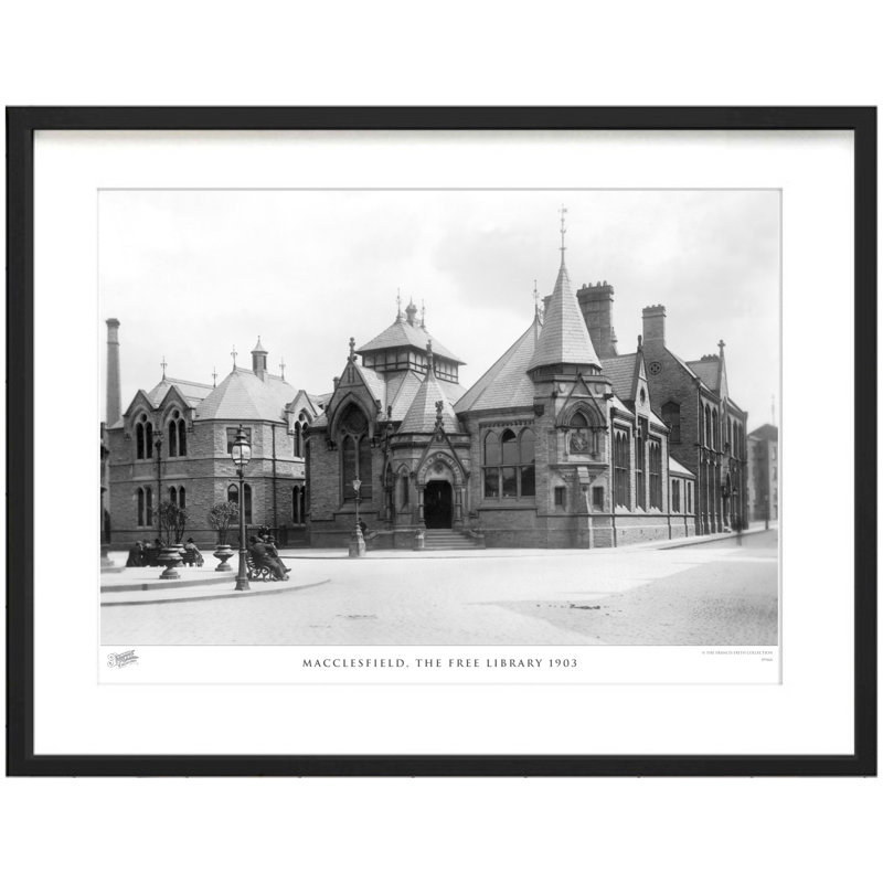 Macclesfield, The Free Library 1903 - Single Picture Frame Print, 60cm H x 80cm W x 2.3cm D