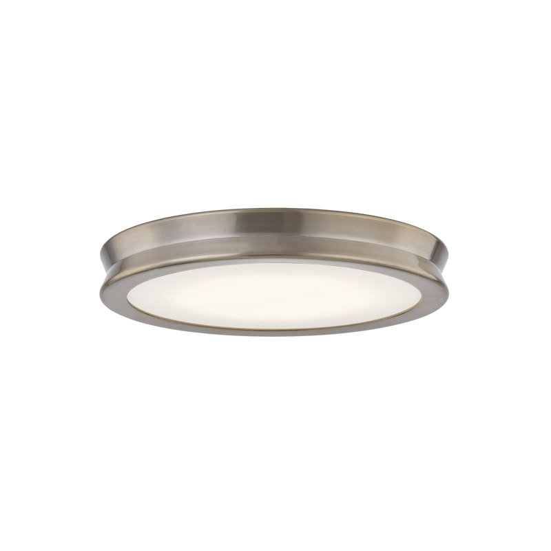 Plafonnier encastré 1 lumière DEL, Laiton, H 3 po x l 12,5 po x P 12,5 po