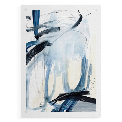 Indigo Swash II -Canvas Print Only - NOT FRAMED