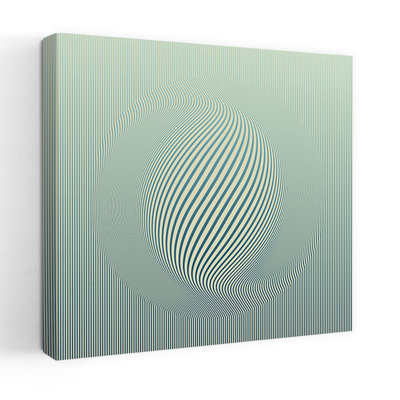 Optical Sphere Illusion Abstract Geometric Modern Wall Art Print 1 Piece Wrapped Canvas Wall Art