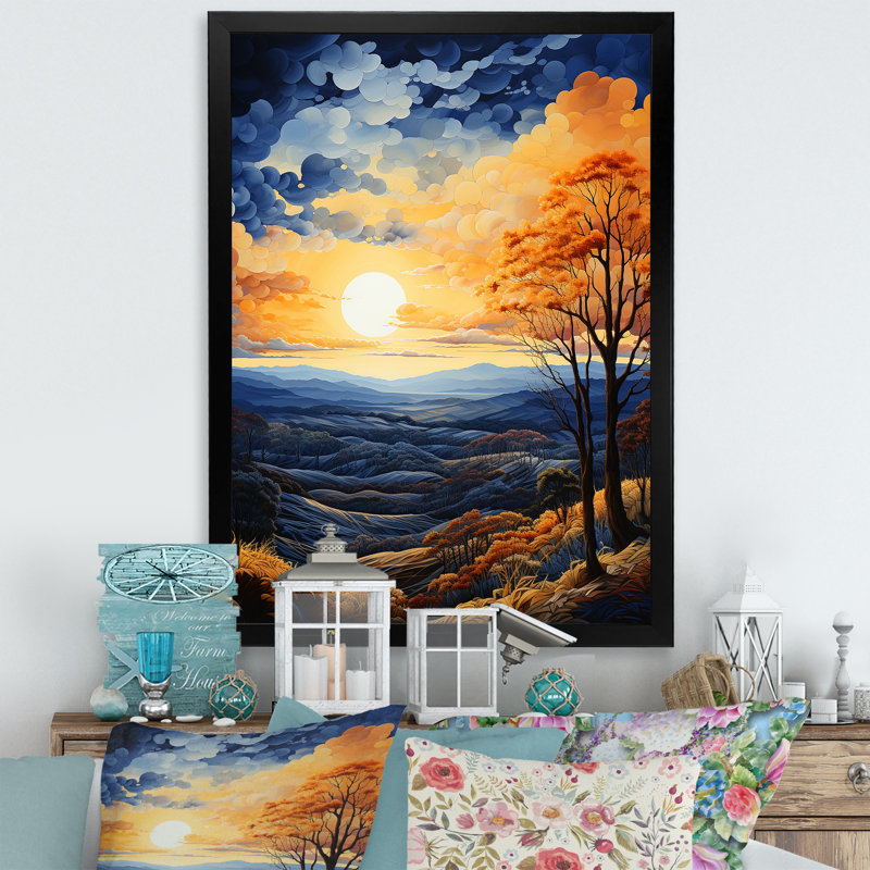 Bluford Sky of Tranquility II - reproduction, H 44 po x l 34 po x P 1,5 po, Cadre photo noir