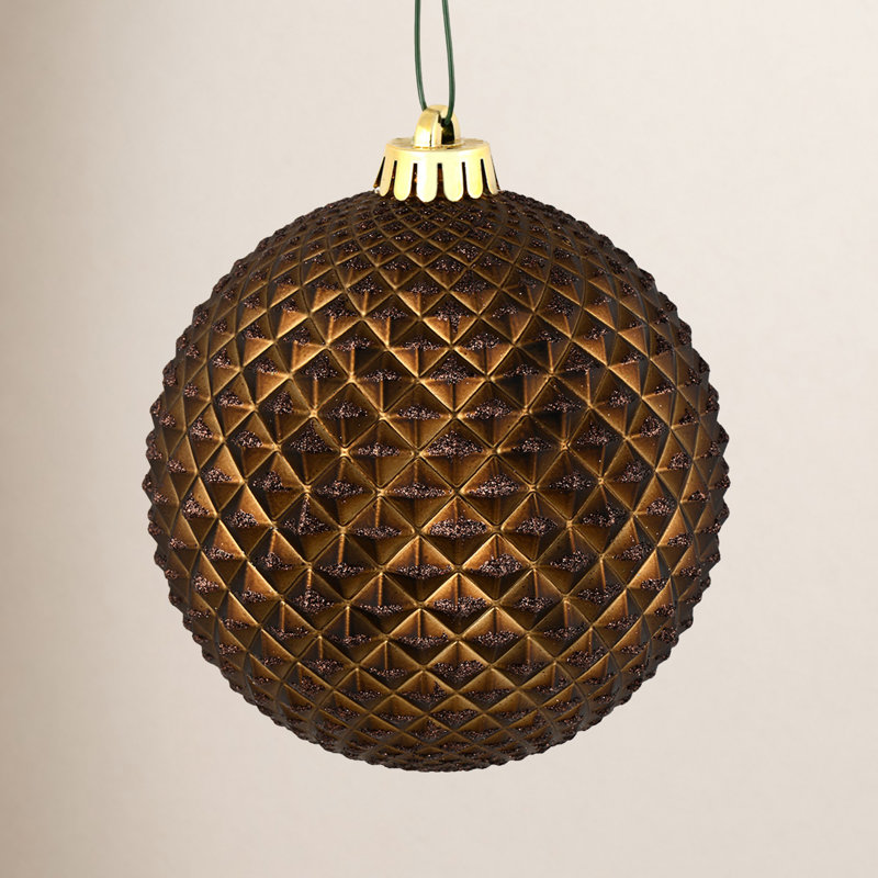 Ornement boule Durian Glitter, Chocolat